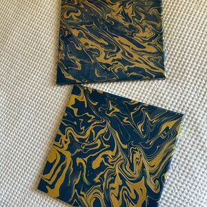 Abstract Gold and Black Canvas Art Set